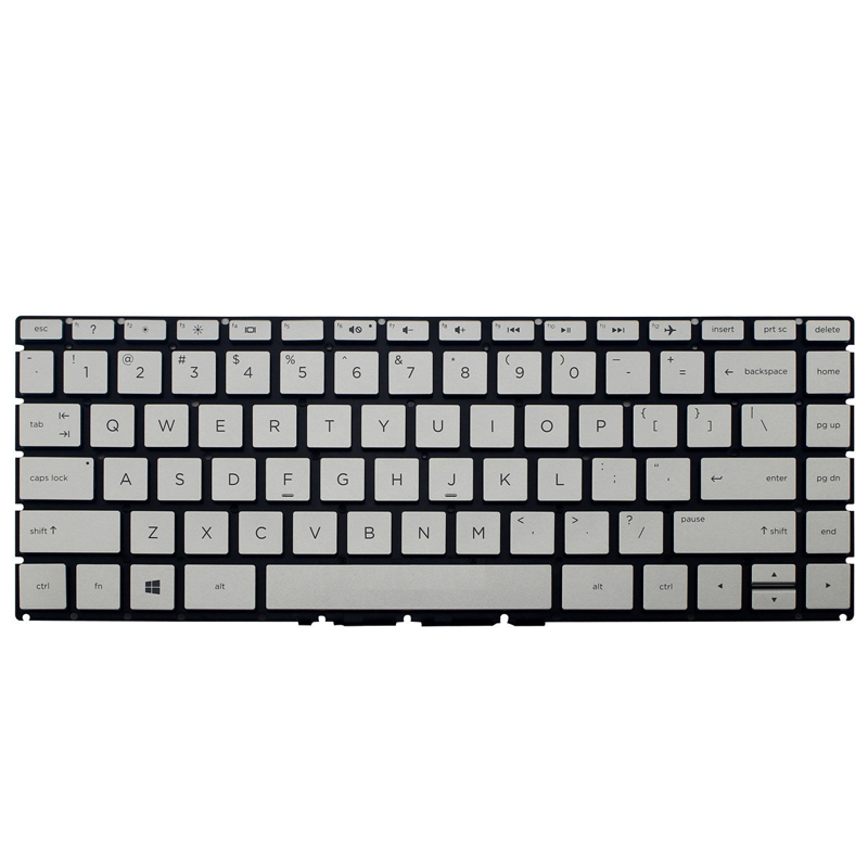 Laptop US keyboard for HP Pavilion 14-ce0010ca silver keys