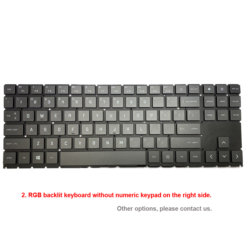 Laptop us keyboard for HP Omen 15t-ek100 RGB colorful backlit