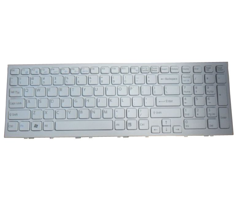 SONY Vaio VPC-EL VPCEL Series White US keyboard With Frame