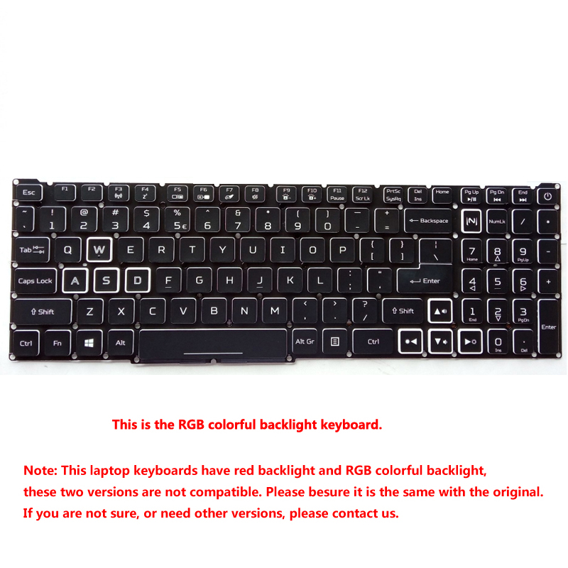 US keyboard for Acer Predator Helios 300 PH317-56-79UB Backlit