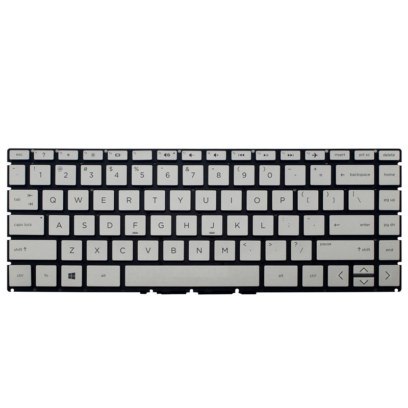 Laptop US keyboard for HP 14s-dq2019na Silver keys