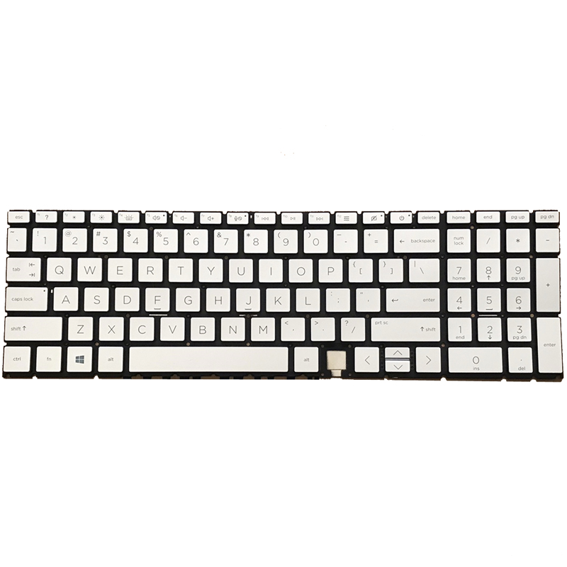Laptop US keyboard for Hp Envy 17-ch2035cl backlit silver keys