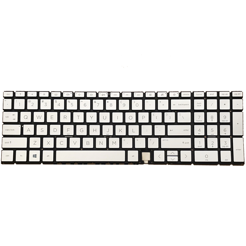 Laptop US keyboard for Hp Envy 17m-cg0000 backlit silver keys