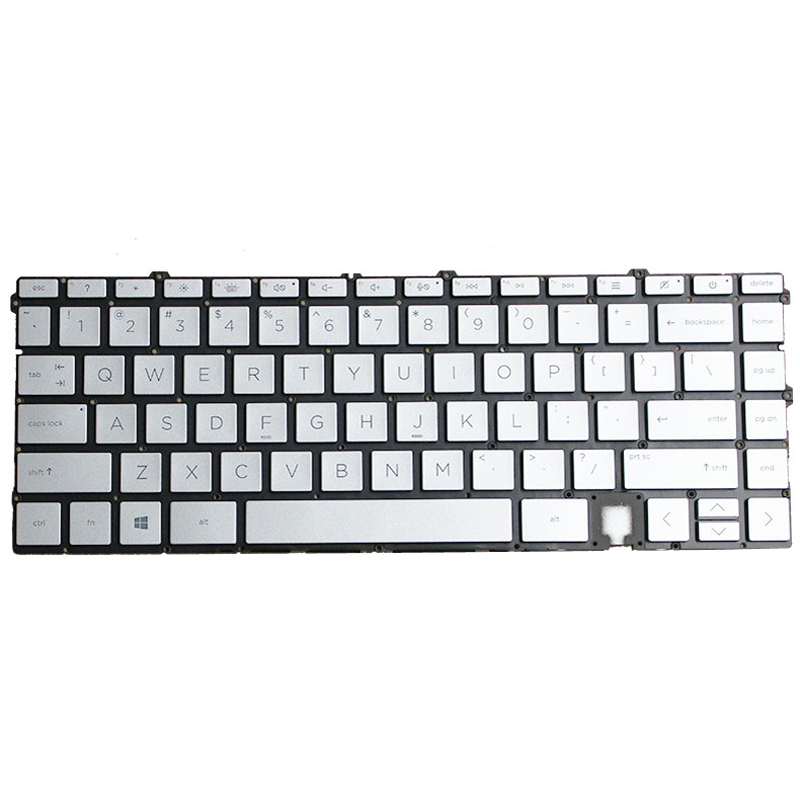 Laptop US keyboard for Hp Envy 13-ba0000 backlit silver keys