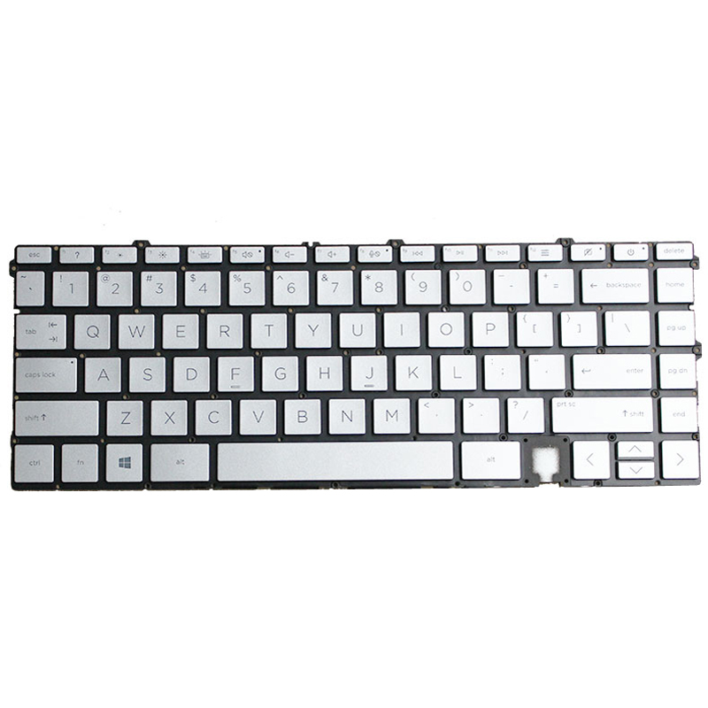Laptop us keyboard for Hp Envy 15-es2747nr backlit silver keys