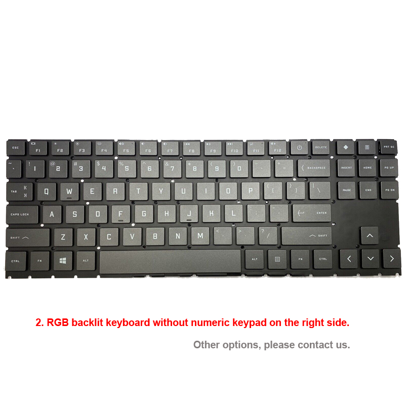 Laptop us keyboard for HP Omen 16-c0011dx RGB colorful backlit