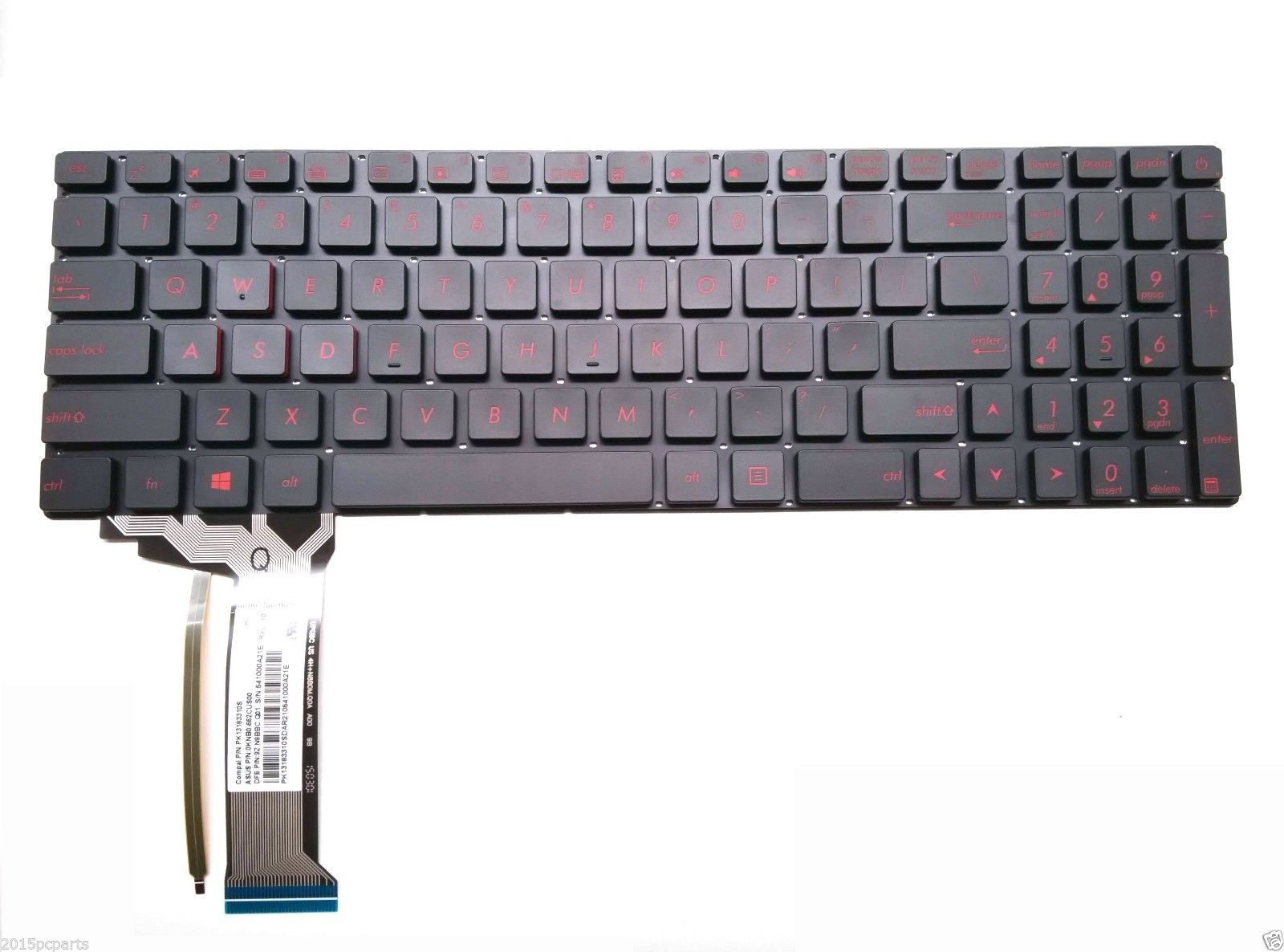 US keyboard for Asus ROG GL752VW-T4081T