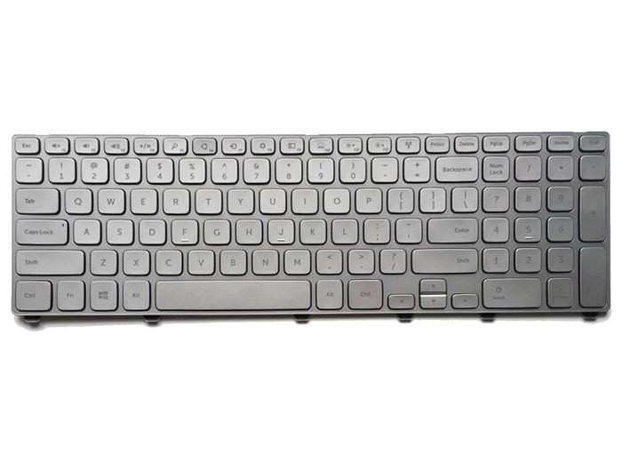US keyboard for Dell Inspiron 17 7737 7746 silver keys Backlit